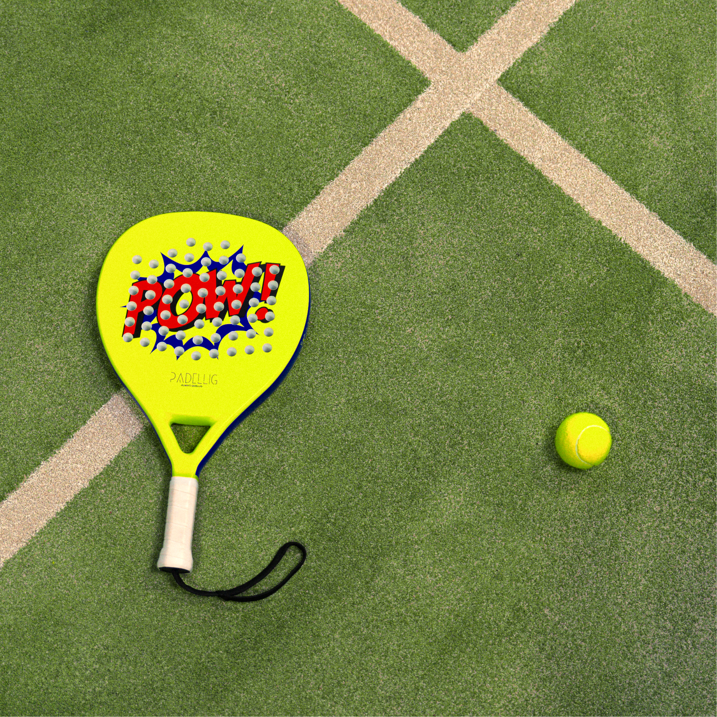 Padelracket Full Carbon POW! edition – Mit Tasche & 3 Bällen