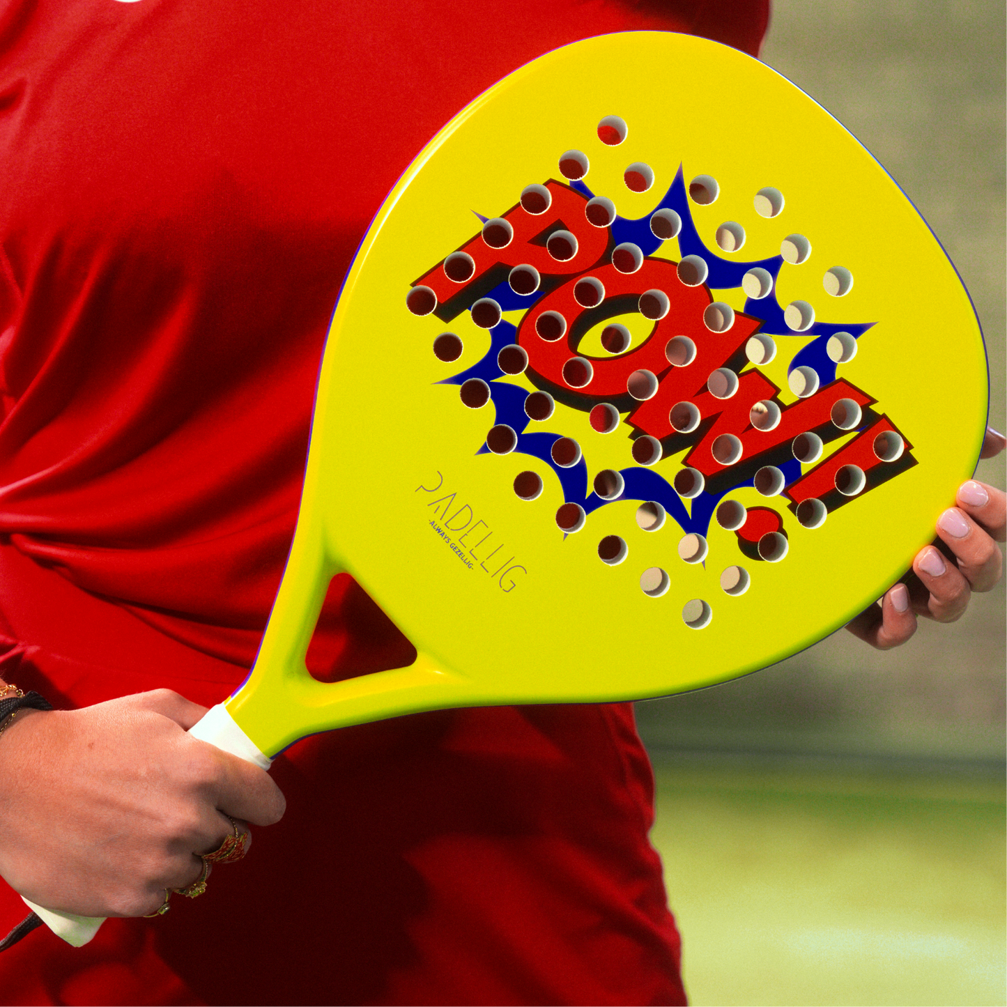 Padelracket Full Carbon POW! edition – Mit Tasche & 3 Bällen