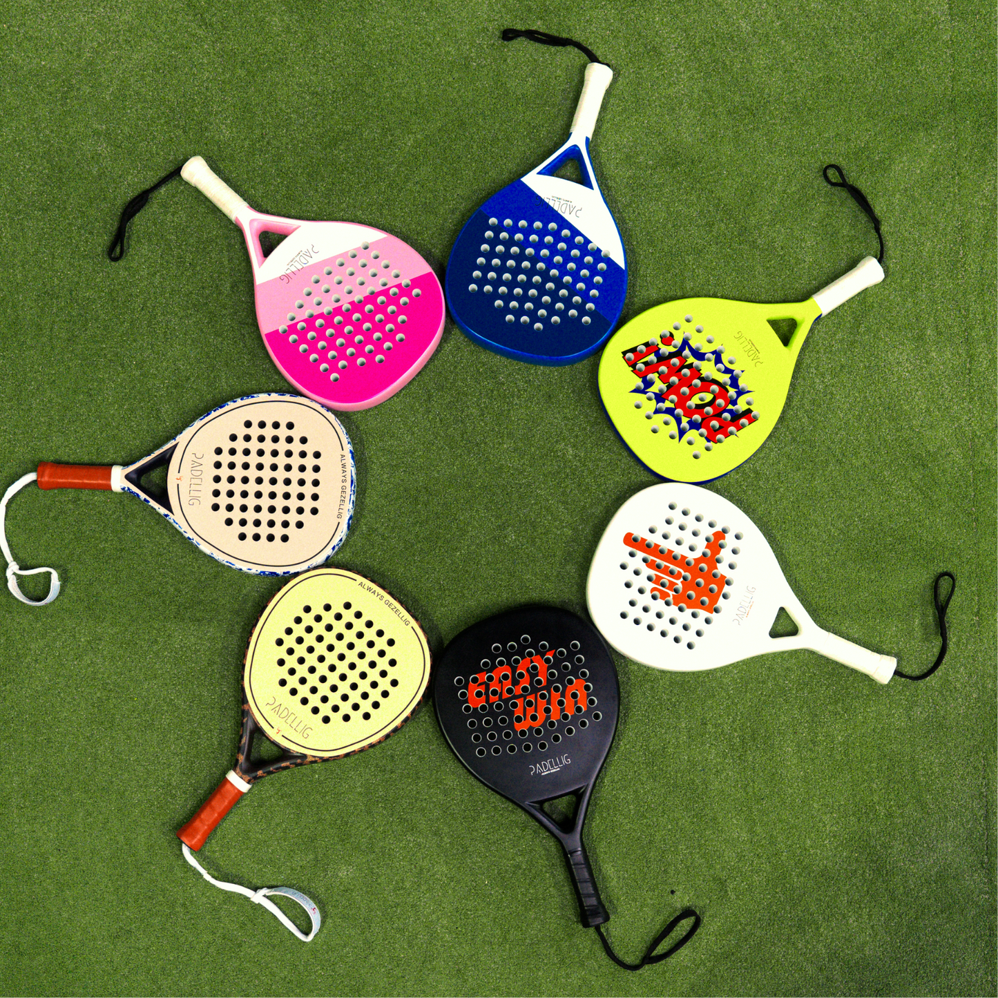 Padelracket Full Carbon POW! edition – Mit Tasche & 3 Bällen